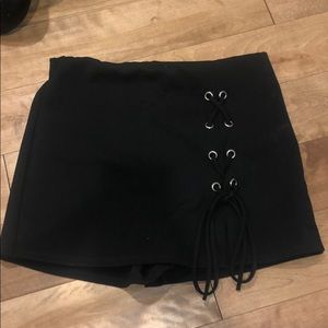 Black evening skort